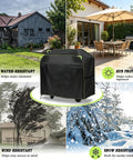 Grill Cover For Hestan Aspire 30 Inch Grill 2020 To 2026 Heavy Duty Tough As Nails Weather Resistant BBQ Cover in various weather conditions