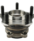 Rear Wheel Bearing And Hub Assembly For 2014 2015 2016 2017 2018 Mazda 3 5 lug one piece, close-up view, premium steel