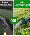 Comparison of drainage pipe before and after installing 4 Inch Slope Drainage Grate Cover With Rain Diverter And Yard Drain Emitter