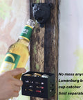Heavy Duty Cast Iron Wall Mounted Beer Bottle Opener Boasting A Badass Grizzly Bear Head And Durable Metal Teeth crafted for easy bottle cap removal.