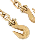 Close-up of Heavy-Duty Grade 70 Transport Chain And Binder Kit with grab hooks for truck and flatbed tie-downs