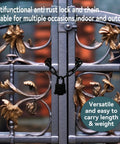 Heavy Duty Weather Resistant Padlock With Chain For Fences Gates And Outdoor Gear Anti Theft Hardened Security Chain Lock 6mm Thick Built Tough For Motorcycles Bicycles Outdoor Furniture And More locking decorative iron gate