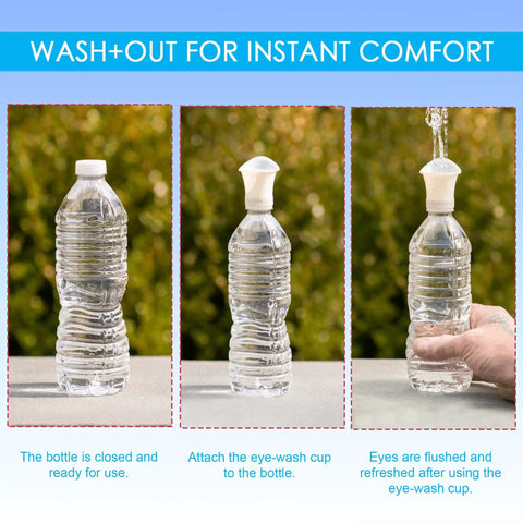 Portable Eyewash Cup Kit For Quick Eye Flushes Emergency Eye Rinse That Screws To Most Water Bottles Delivers Fresh Rinse