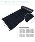 Diagram showing fabric secured with staples with recommendations for using 200 Pack 6 Inch Landscape Staples Heavy Duty Pro Grade.