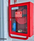 Fire Extinguisher Inside Stickers No Brainer Self Adhesive Weatherproof Vinyl Decals For Indoor And Outdoor Use on cabinet