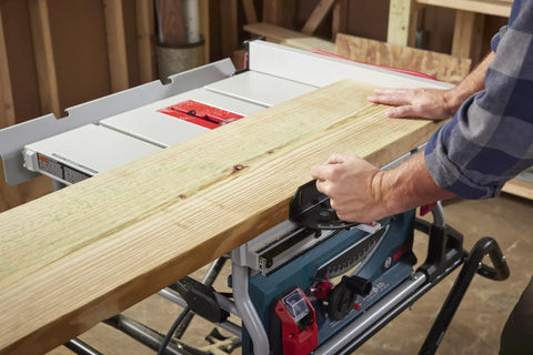 Heavy Duty Table Saw Dado Insert For 10 Inch Worksite Woodworking Models featuring solid surface plate in use with lumber.