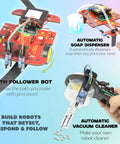 40in1 STEM Robotics Kit For Kids 8 To 12 With 100 Plus Parts And 40 Awesome Projects Build A Door Bell A Fan Controller A Line Following Car A Drawing Robot A Water Dispenser And More For Homeschooling Gift path follower bot and automatic soap dispenser robot projects