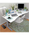 Home office setup with desk accessories and electronics featuring Home Theater Surge Protector Power Strip With 12 Outlets 2160 Joules