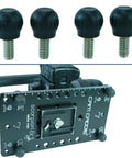 Hassle Free Setup Backpack Ready Low Profile Cheese Plate Mount For Seamless Camera Rigging Compact Flat Tripod Adapter For Dslr Mirrorless Action Cam Creators On The Go, showing thread screws and a cheese plate.