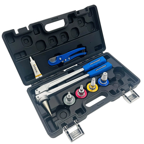 Pex Expansion Tool Kit With ProPEX Expander Heads Four Size Set 3/8 1/2 3/4 1 Inch For PEX A Pipe Meets ASTM F1960 in case