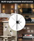 Lichaser Plug in Wall Sconces for Acoustic Wall Panels, Slat Wall (2, 28in) multi-angle design for versatile home decor.
