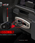 Winch Shackle Mount With Pin And Rubber Guard, 20,000 Lb Load Capacity, Universal Fit, shown in assembly on vehicle bumper