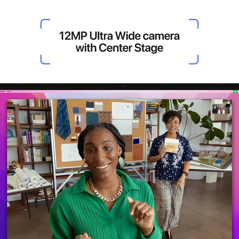 Studio Display With Standard Glass And Tilt-Adjustable Stand, 12MP Ultra Wide Camera With Center Stage active in video call