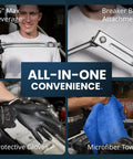 Rhino Wrench Extender Tool Bar For Maximum Leverage And Torque Multiplier with non slip gloves and hook in use