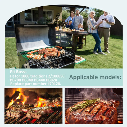 Upgrade Control Board Replacement For Pellet Grills With 8 Temperature Settings Digital Control Panel Kit Sensor Probe shown in use