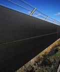 Heavy Duty Fence Privacy Screen 3ft X 50ft 150 GSM Mesh Windscreen With Brass Grommets Installed on Outdoor Fence
