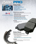 Coated Disc Brake Rotors And Brake Pads Replacement Parts For Dodge Ram 2500 Pickup 2009 2018 Heavy Duty Stop Power OE Quality Performance Built Tough, AmeriPRO brake pads and shoes.