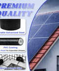 6 Inch By 100 Ft Solar Panel Bird Guard Kit With 100 Fastener Clips Anti Rust Critter Shield for rooftop installation