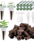 66-Piece Hydroponic Seed Pod Kit For Indoor Gardens Ready-To-Go All-In-One System with sponges, baskets, domes, and tweezers.