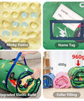 Detachable Toddler Nap Mat With Pillow And Blanket Thickened Extra Large Sleeping Bag showcasing features like name tag and minky fleece