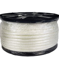 Three Eighths Inch Nylon Rope Solid Braid Utility Cord 250 Foot Spool, white, rugged and UV resistant for indoor and outdoor use
