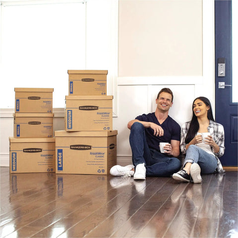 Solid Gear Medium Moving Boxes 20 Pack With Tapeless Assembly And Reinforced Carry Handles To Help You Haul Your Stuff Smoothly And Kick The Packing Hassle Right Out While Keeping Things Tight And Secure During Any Big Move