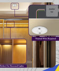 Smart Ultrasonic And PIR Dual Technology Occupancy Sensor For Commercial Use, 360 Degree Coverage Up To 1600 Sq Ft, Ceiling Mount, MDC50VW, White, Precise Motion Detection For Typing And Page Flips, No False Triggers.