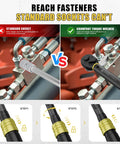 Heavy Duty Jumbo Crowfoot Wrench Set With One Half Inch Drive Click Torque Wrench showing comparison of torque wrench efficiency vs standard socket.