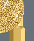 Close-up of a diamond-coated bit from the Diamond Bit Set With Thirty Diamond Bits And One Bit Assortment For Drill Drivers.