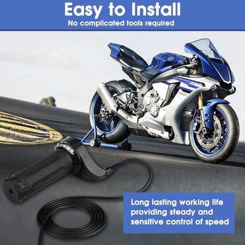 Universal Twist Throttle Grip For Electric Scooters And Bikes With Three Wires 12 24 36 48V Snappy Throttle Response For Pocket Bikes Mini Choppers And Karts Ride Ready With Smooth Power