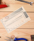 High Precision Measuring Ruler for Crack Width and Diameter Defect Detection in Work Sites, Durable Plastic Flaw Gauge on wood surface