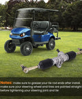 EZGO RXV Golf Cart Steering Gear Box Assembly Rack And Pinion For 2008 Up Gas And Electric Carts With Tie Rod Ends Replacement