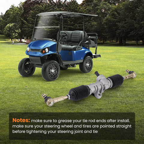 EZGO RXV Golf Cart Steering Gear Box Assembly Rack And Pinion For 2008 Up Gas And Electric Carts With Tie Rod Ends Replacement