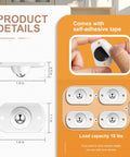 8 Pack Self Adhesive Appliance Casters Wheels shown with dimensions and load capacity, 360 Degree Swivel Universal Rollers for Kitchen Appliances