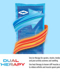 Ice Recovery Compression Ankle Wrap For Injury Support Black Large X-Large dual therapy ice and heat pack for relief.