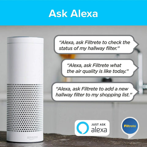 Smart Bluetooth Air Filter For Home AC And Furnace MPR 1500 Allergen Bacteria Virus Guard 14x20x1 2 Pack usage via Alexa