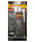 Dynatex Dynagrey RTV Silicone Gasket Maker 85g Tube Low Odor O2 Sensor Safe Non-Corrosive Sealant Designed For OEM Spec And Gearhead Approved High Torque Engines Made In USA in packaging