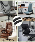 Two Pack Armrest Covers for Office Chair Comfy Soft Elastic Polyester Hand Rest Protectors on various desk chairs.