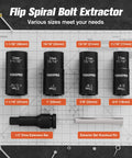 6 Piece 1/2 Inch Drive Flip Socket Set with Dual Head Lug Nut Removal Tools, impact sockets shown with sizes and accessories.