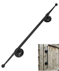 Mystic Colonial Cast Iron Door Handle Handforged Antique Pull for Castle Gates and Heavy Doors on wooden gate