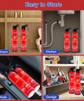 4 Pack Dry Chemical Fire Extinguishers Portable Dry Powder Fast Acting Units in bedroom, kitchen, vehicle, garage storage