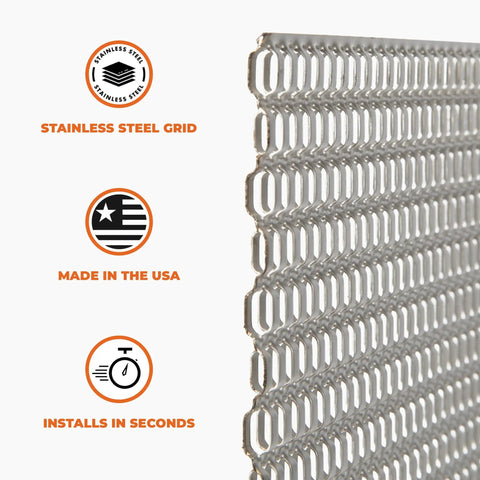 Stainless steel grid from Starter Kit With Natural Sugar Maple Charcoal Chips And Stainless Steel Grid Delivers True Charcoal BBQ Flavor On Gas Grills In 10 Minutes A Smoker Box Alternative For Propane Grills 2lb Bag