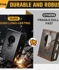 Heavy-Duty Square Slot Drywall Outlet Cutter Upgrade Compatible With DeWalt 20V Power Tools And Milwaukee M18 Batteries shown facing a damaged tool.