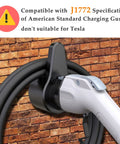 Super Tuff EV Charger Holder Wall Mount keeps your J1772 nozzle and cables tucked in tight against a brick wall.