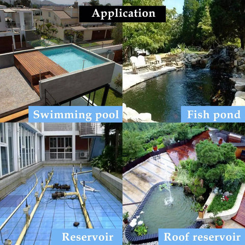 Applications of Dual Mode Water Level Relay for 110 to 120V Power in swimming pool, fish pond, reservoir, and roof reservoir.