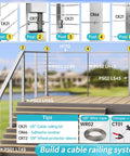Steps to assemble Cable Railing Hardware Kit With Drop Pin Turnbuckles And T316 Stainless Steel Tensioners For Metal Posts