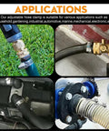 210 Piece Hose Clamp Kit With Eight Sizes From 6 To 51mm Stainless Steel Worm Gear Clamps Heavy Duty Automotive Radiator And Fuel Line Set Includes Two Tools For Quick Tight Seals in various applications