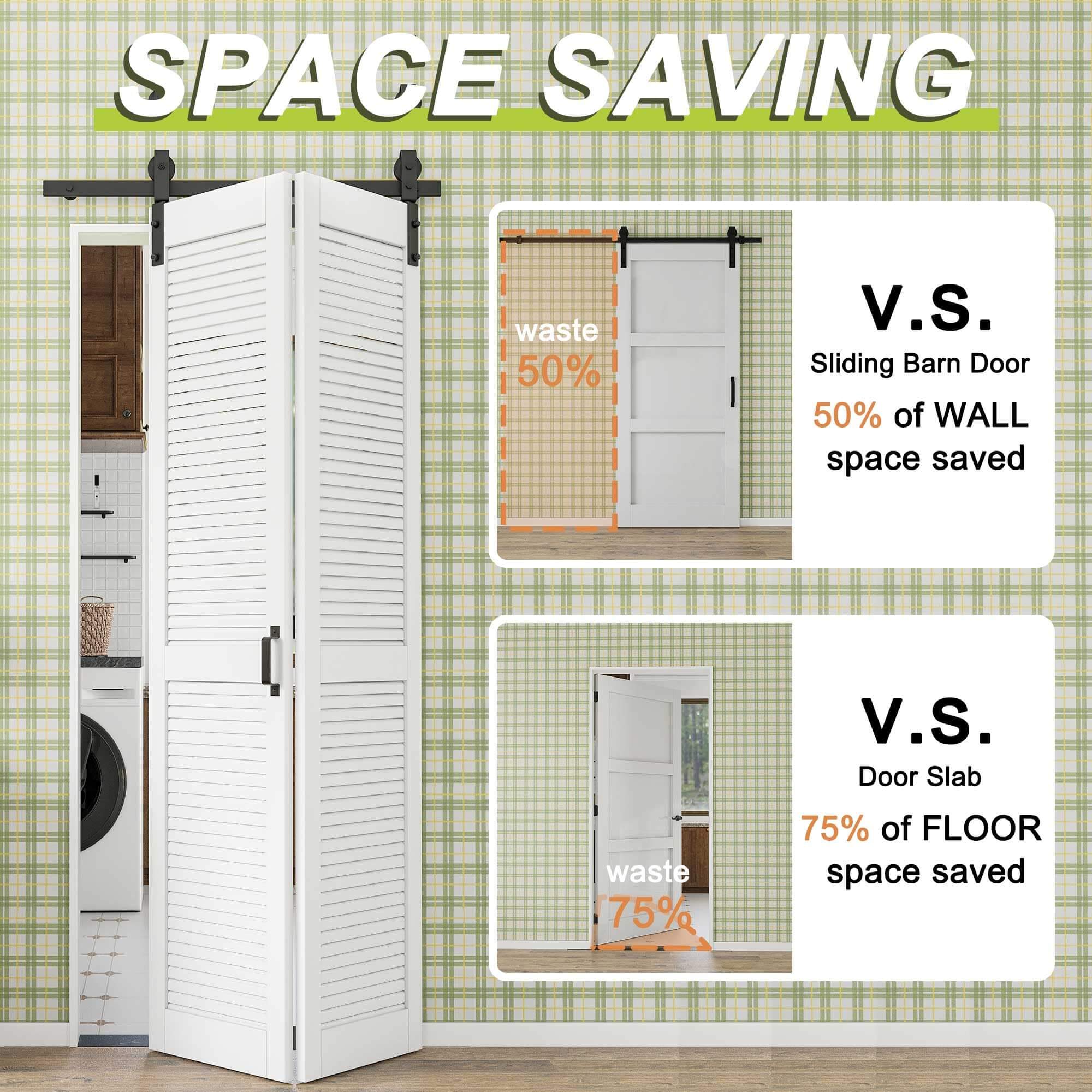 Space-Saving Bifold Barn Door Kit: Easy Install 📐✓
