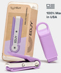Pro-Grade Fingernail Cutter With Sharp Stainless Steel Blade, ergonomic handle, rust-resistant, lilac finish, packaging displayed