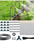 98 Feet Of 1/4 Inch Quick Connect Drip Irrigation Kit With 16 Adjustable Spray Nozzles For Garden Greenhouse Yard And Lawn No Fuss Setup